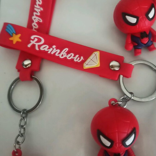 Spiderman keychain red new
