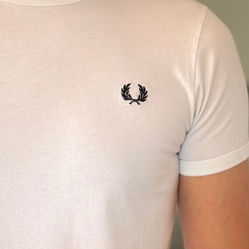 Fred Perry Ringer T Shirt white Small like new