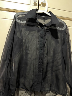 Black transparent shirt like new