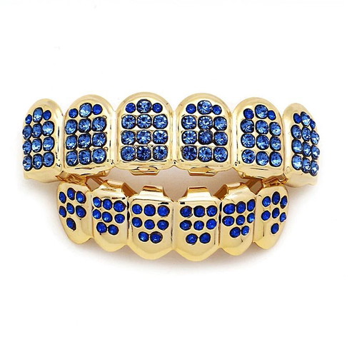 Grillz Blue Bling Bling new hip-hop set