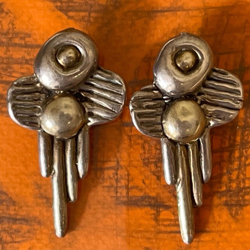 Antique Branded Silver Earrings 925 Used