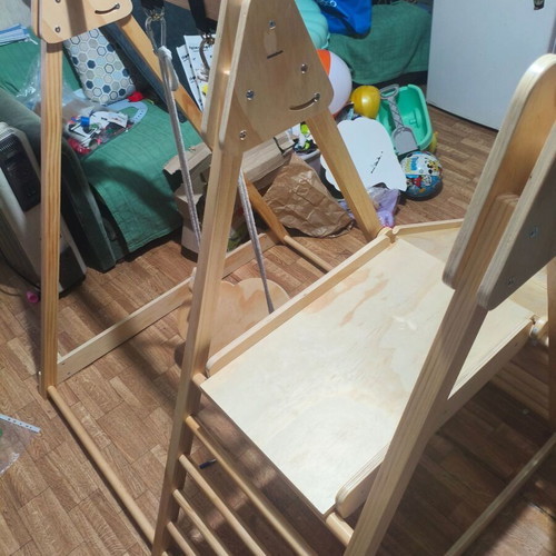 Wooden climbing frame slide swing for babies like new
