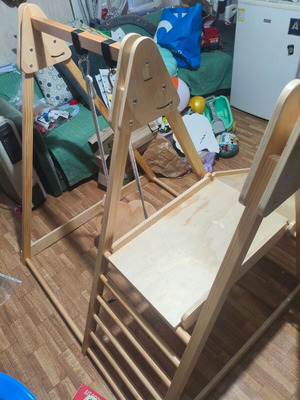 Wooden climbing frame slide swing for babies like new