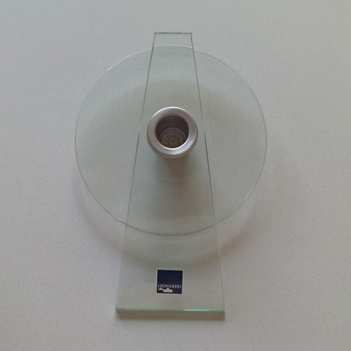 Leonardo glass candlestick new with geometric modern design