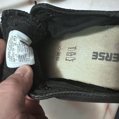 Converse All Star leather sneakers size 40, like new, black