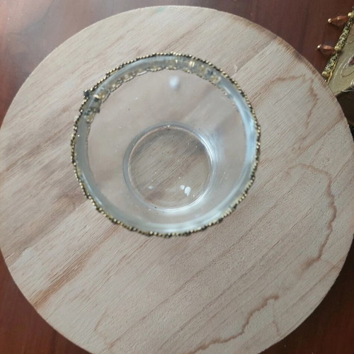 Vintage candle holder tealight like new with beads