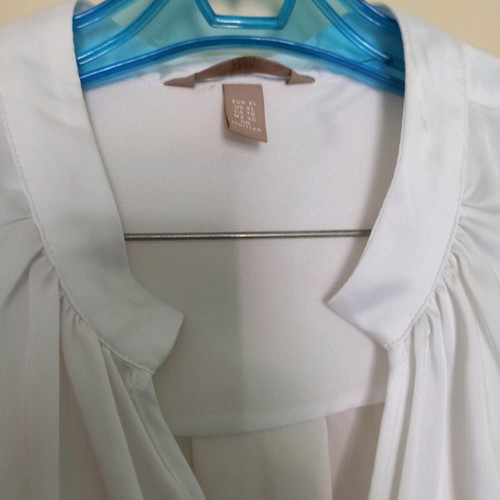 Satin oversized shirt H&M size XL like new, white