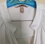 Satin oversized shirt H&M size XL like new, white