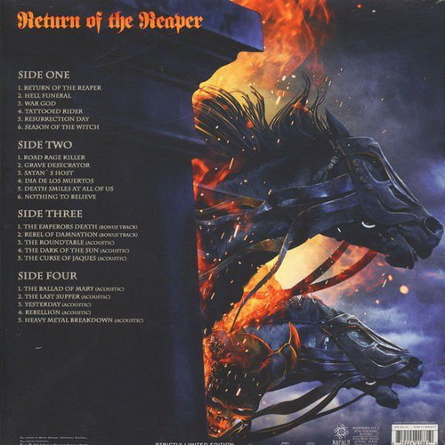 Grave Digger Return Of The Reaper 2LP 180g Black Vinyl Limited Edition new
