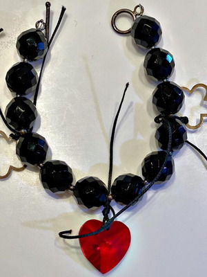 Handmade bracelet new with silver details and crystals