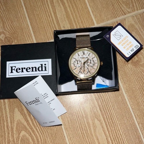 Ferendi women's watch new gold color