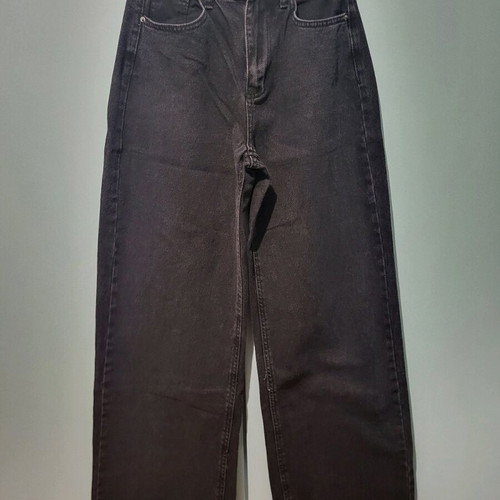 Wide black jeans new, waist 32cm, height 108cm, size S