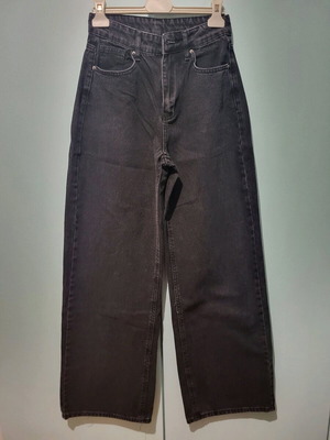 Wide black jeans new, waist 32cm, height 108cm, size S