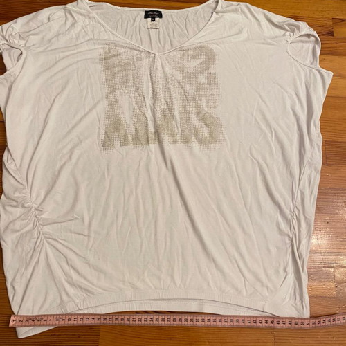 Miss Sixty white medium t-shirt with bat sleeves used oversized