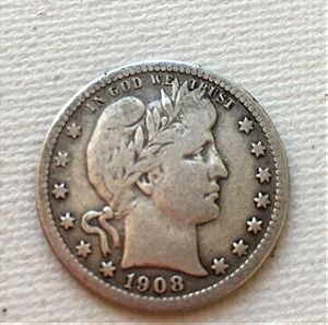 Quarter Dollar 1908 United States of America