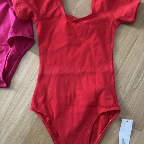 Total Dancewear ballet leotards girls XS red and pink new