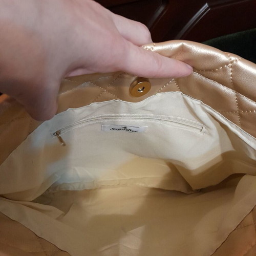 SugarFree shoulder bag like new, quilted gold color
