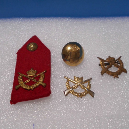 Old military uniform insignia used, 1950-1960 decade
