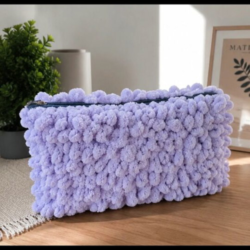 Handmade lilac medium toiletry bag