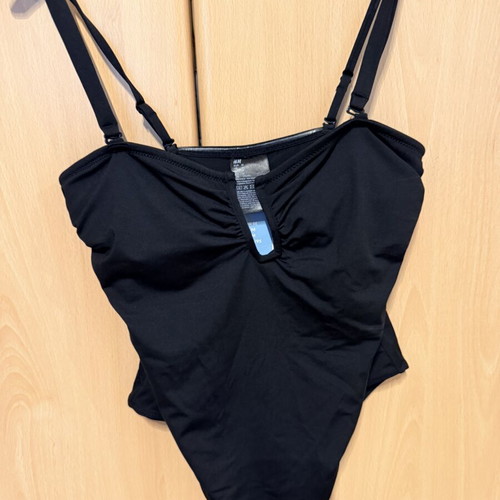 H&M One-Piece Swimsuit Black, New, Removable Straps, Size M