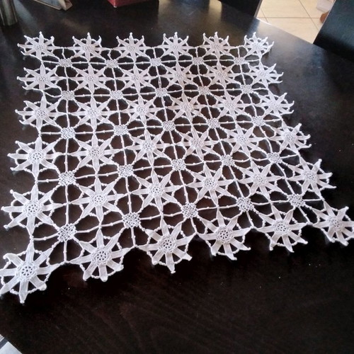 Handmade crochet doily with butterfly lace yarn new 60×60