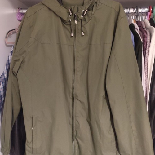 Waterproof and windproof jacket like new, spring, khaki, size L