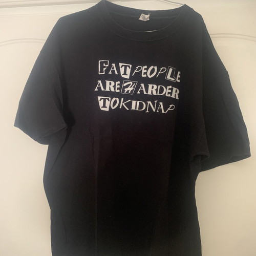 Anvil black heavy cotton t-shirt size XXL used