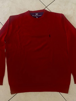 Ανδρική πλεκτή μπλούζα Polo Ralph Lauren κόκκινη μέγεθος L καινούργιο