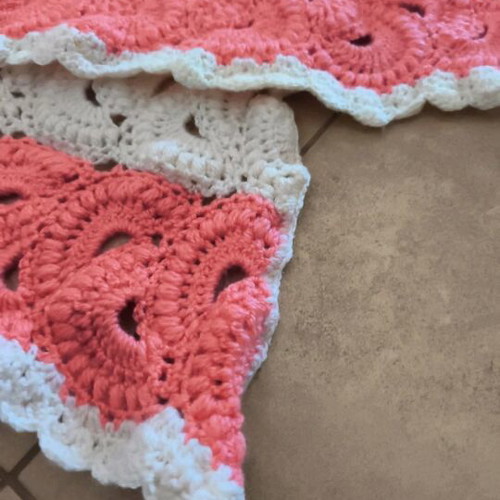 Handmade knitted blanket new, decorative 1.10x2.20