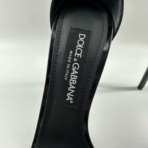 Dolce & Gabbana Keira sandals new, black patent leather, size 38.5