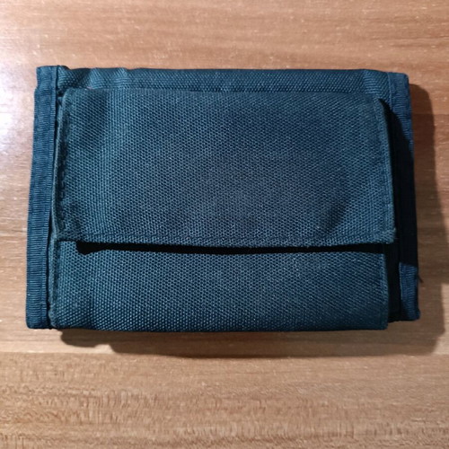 Blue wallet like new with scratch fastener