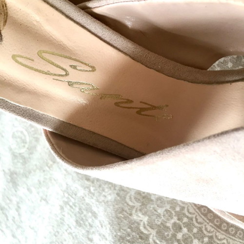 Sante high-heeled suede sandals size 37 nude, lightly worn