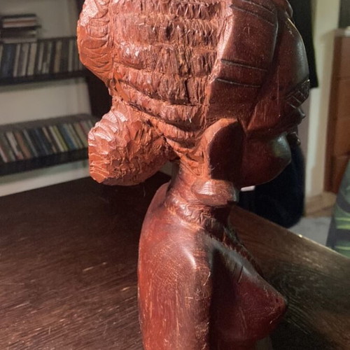 African wood carving statue solid 32 cm like new
