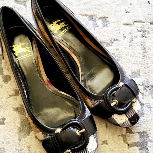 Burberry ballerinas new, leather, size 39, signature check pattern