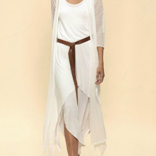 Ioanna Kourbela white circle dress, two-piece