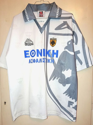 ΑΕΚ Kappa 1995-1996 λευκή συλλεκτική φανέλα μέγεθος L καινούργια