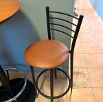 Bar table set with 3 stools like new