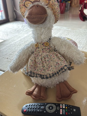 Vintage large plush goose with hat and apron new
