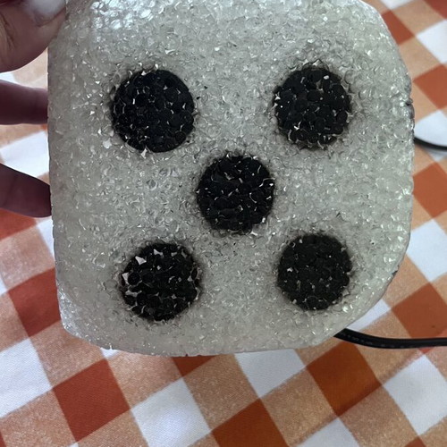 Vintage dice table lamp