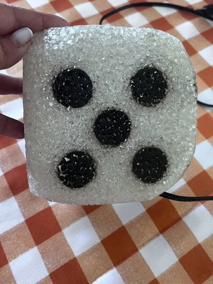 Vintage dice table lamp