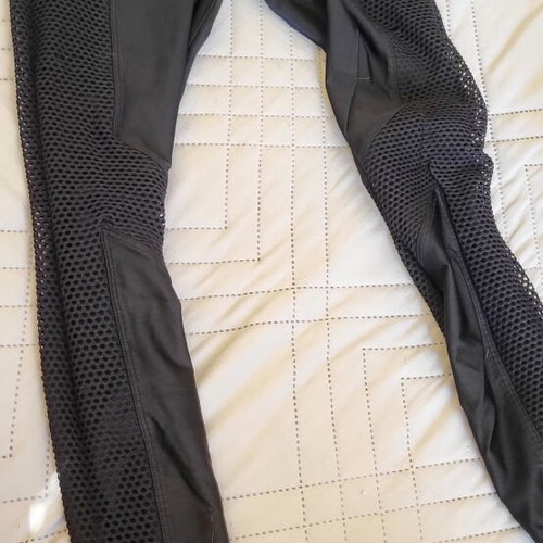 Women's tracksuit set top and leggings, cotton and lycra, size S 38, black and orange