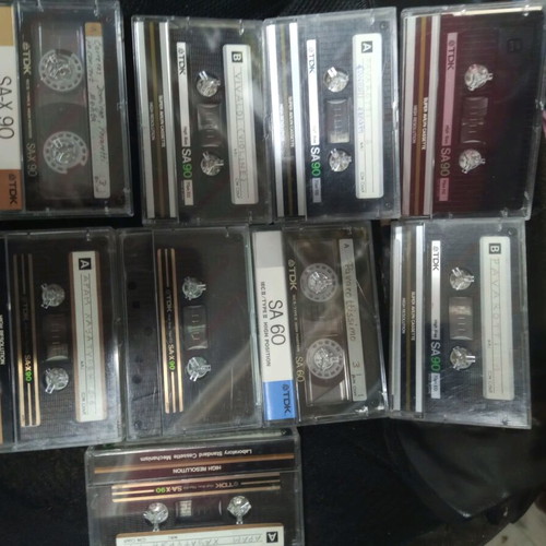 Audio cassette tapes used, pack of 23, recorded once