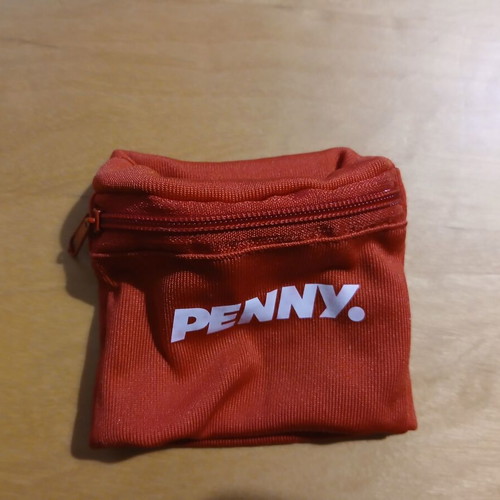 Red wrist pouch with zipper new