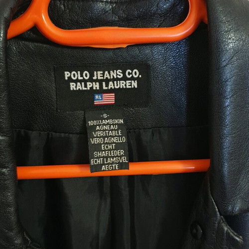 Ralph Lauren women's leather coat like new, black, size S
