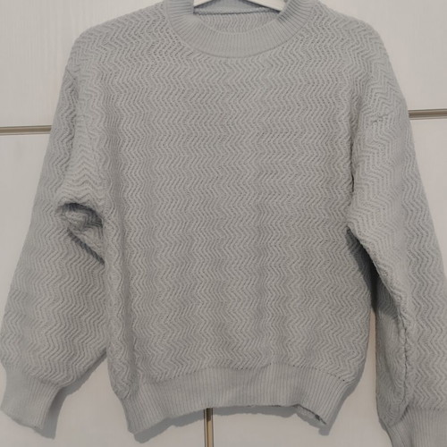 Blue pal sweater like new, thick with special sleeves, fits S and M