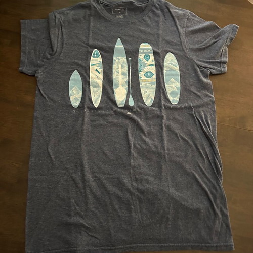 Quiksilver s/p men's t-shirt blue aviation color like new, size S