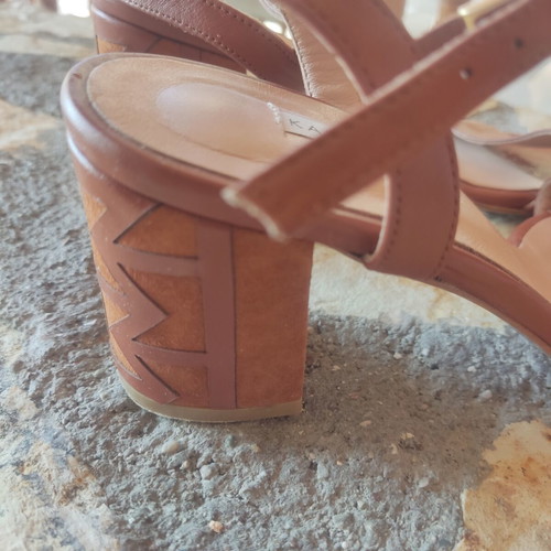 Kalogirou leather sandals like new, size 42.5, brown