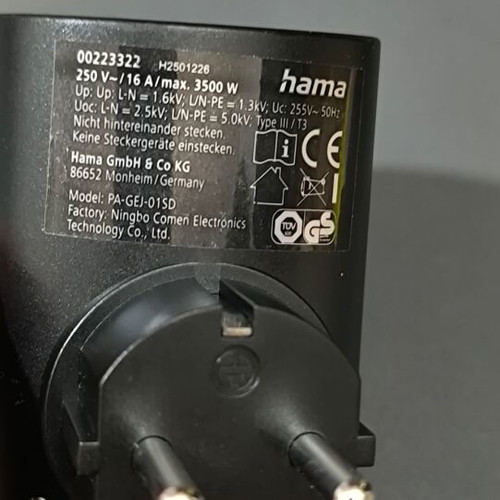 Hama surge protection safety socket new