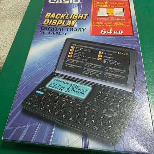 Casio 64K electronic diary with backlight