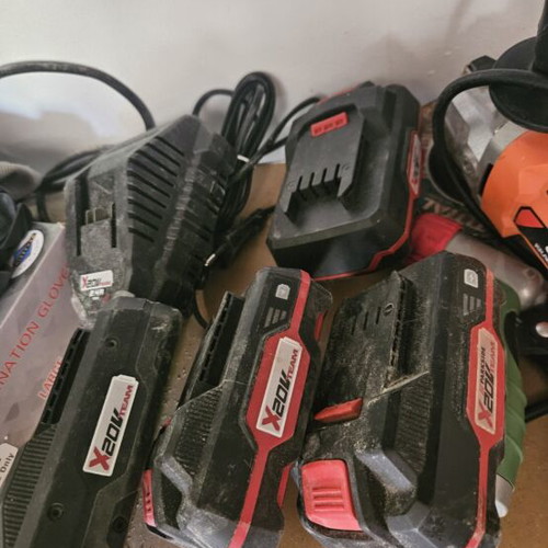 Parkside X20V Team batteries and charger used